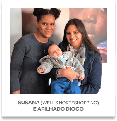 Susana (Well’s NorteShopping) com o afilhado Diogo
            